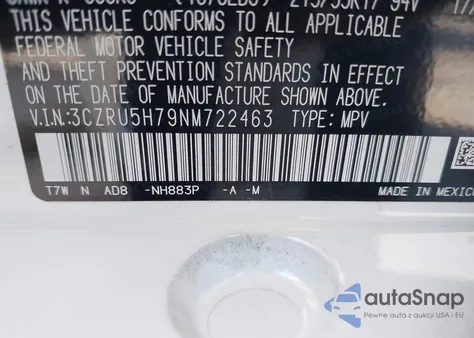 2022 Honda Hr-V 2Wd Ex-L from USA, damaged, VIN 3CZRU5H79NM722463